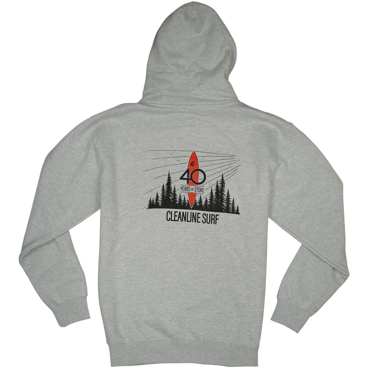 Cleanline Red Board #40 Pullover Hoodie - Grey Heather