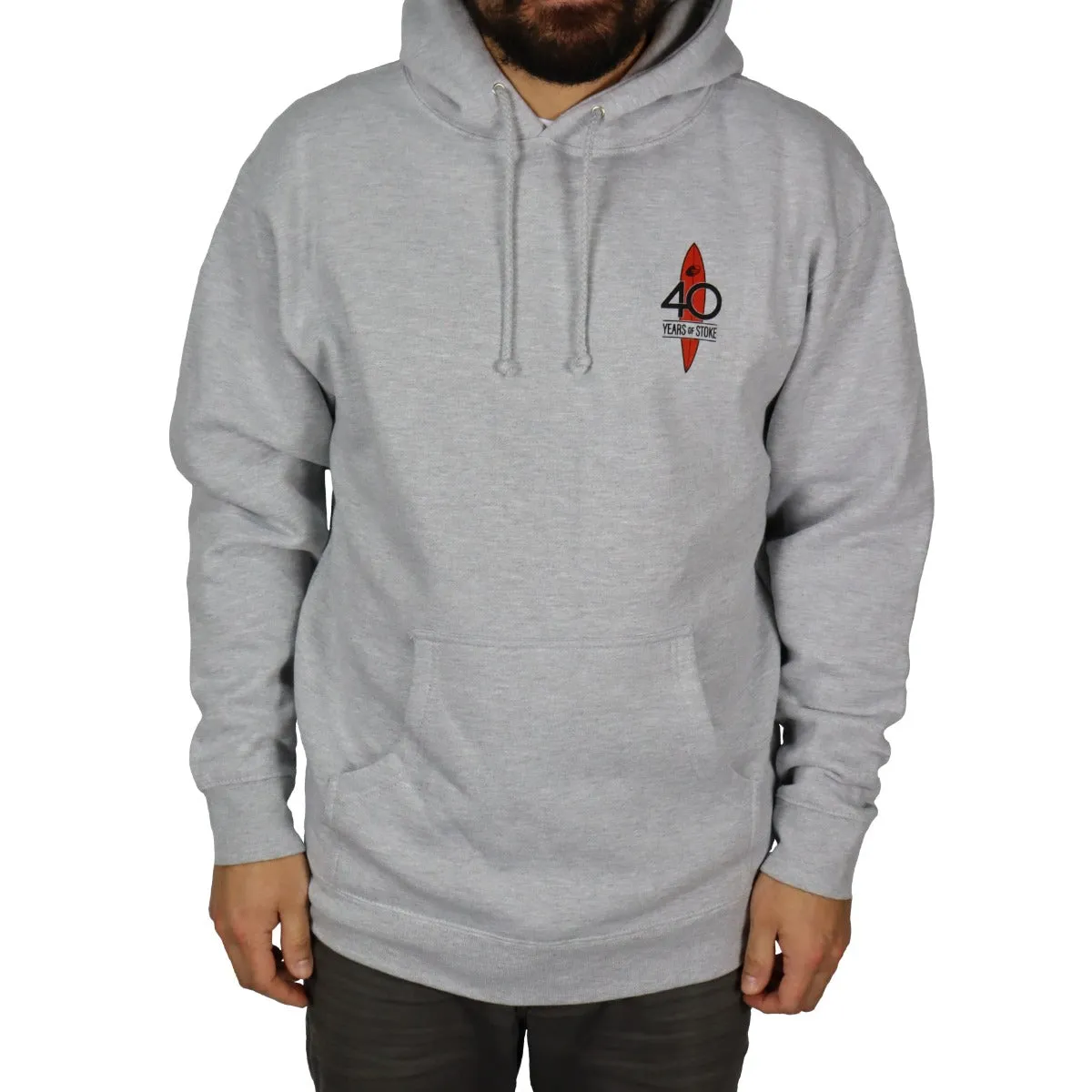 Cleanline Red Board #40 Pullover Hoodie - Grey Heather