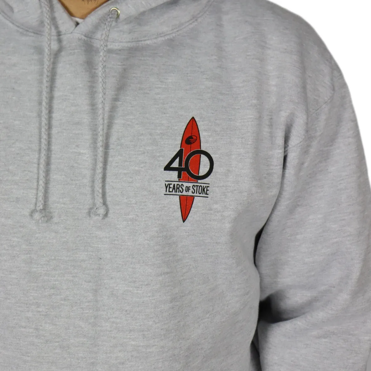 Cleanline Red Board #40 Pullover Hoodie - Grey Heather