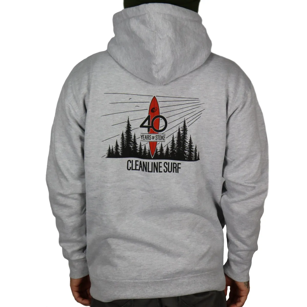 Cleanline Red Board #40 Pullover Hoodie - Grey Heather