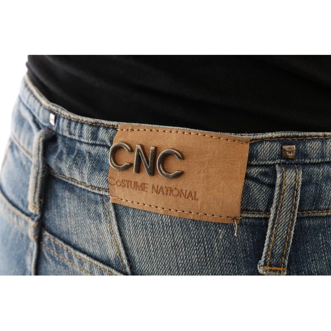 Costume National Chic Blue Slim Fit Designer Jeans