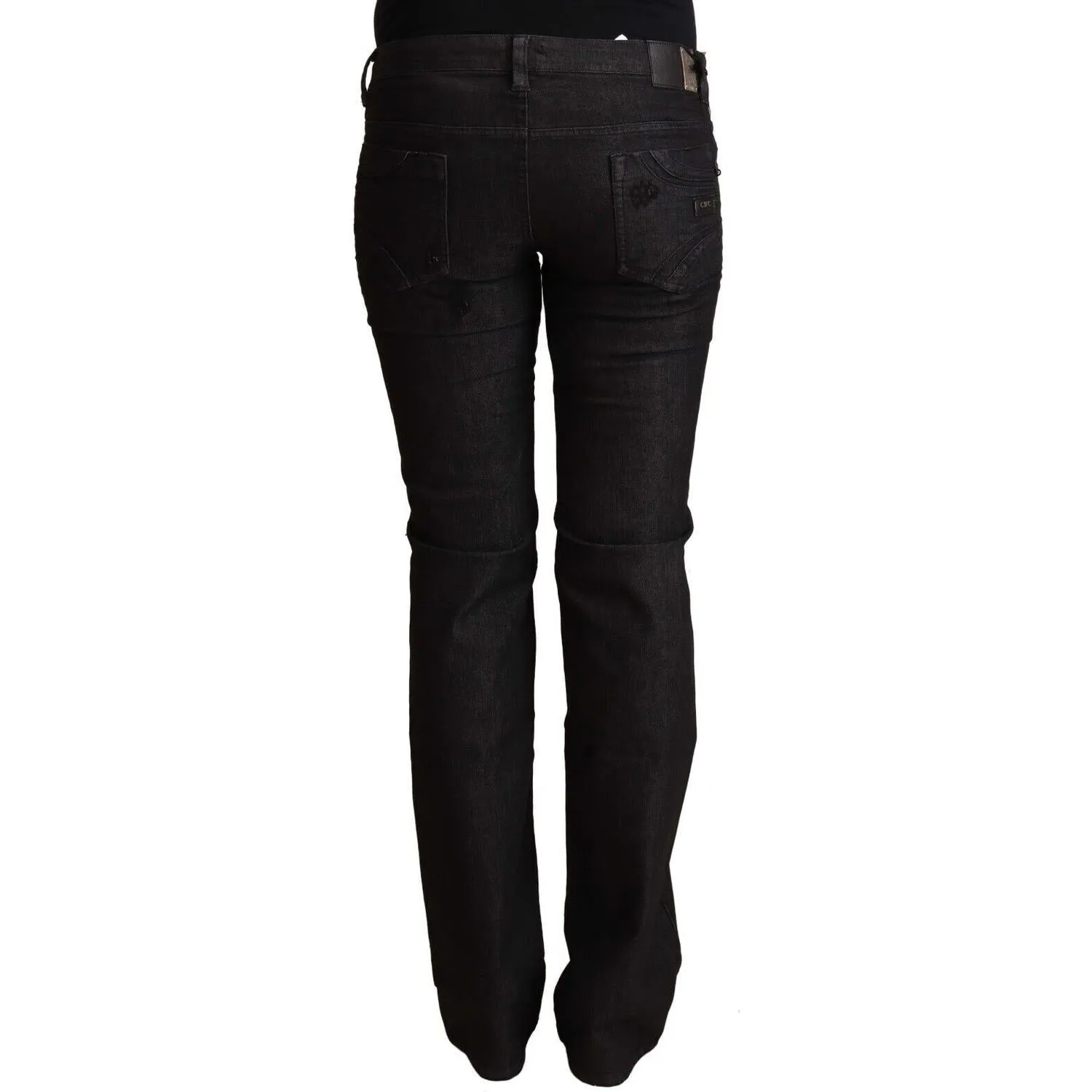 Costume National Chic Low Waist Skinny Black Denim Jeans