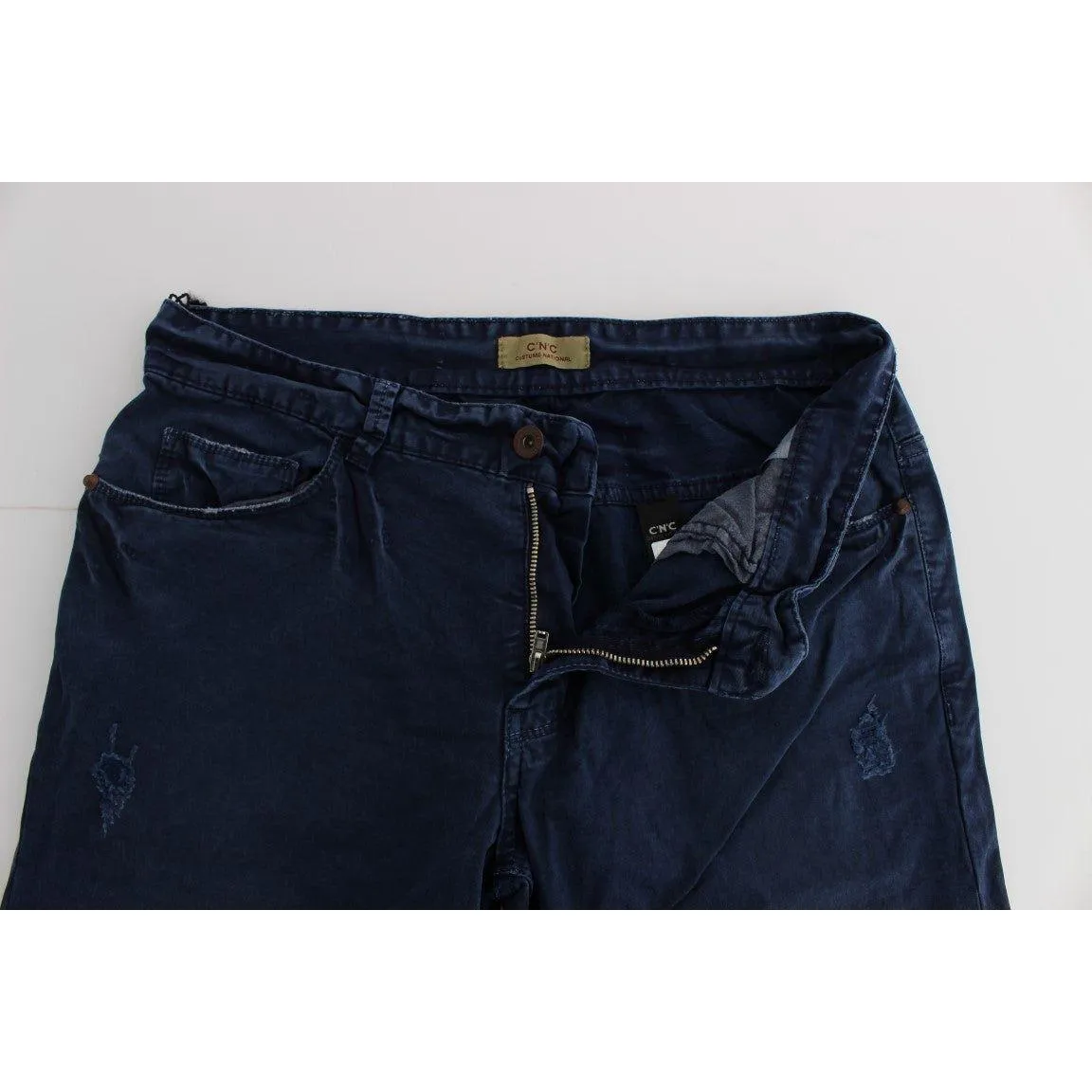 Costume National Chic Regular Fit Blue Denim Jeans