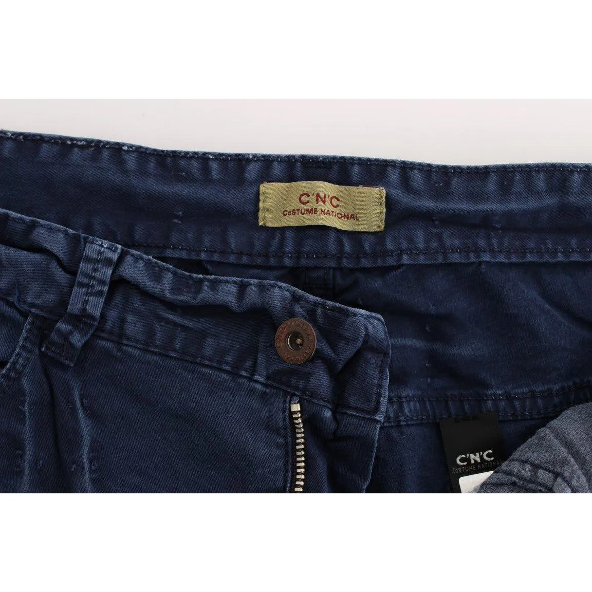 Costume National Chic Regular Fit Blue Denim Jeans