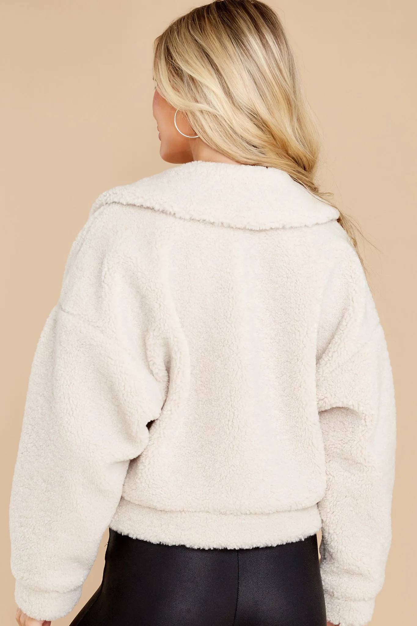 Cozy Evenings Oatmeal Teddy Jacket