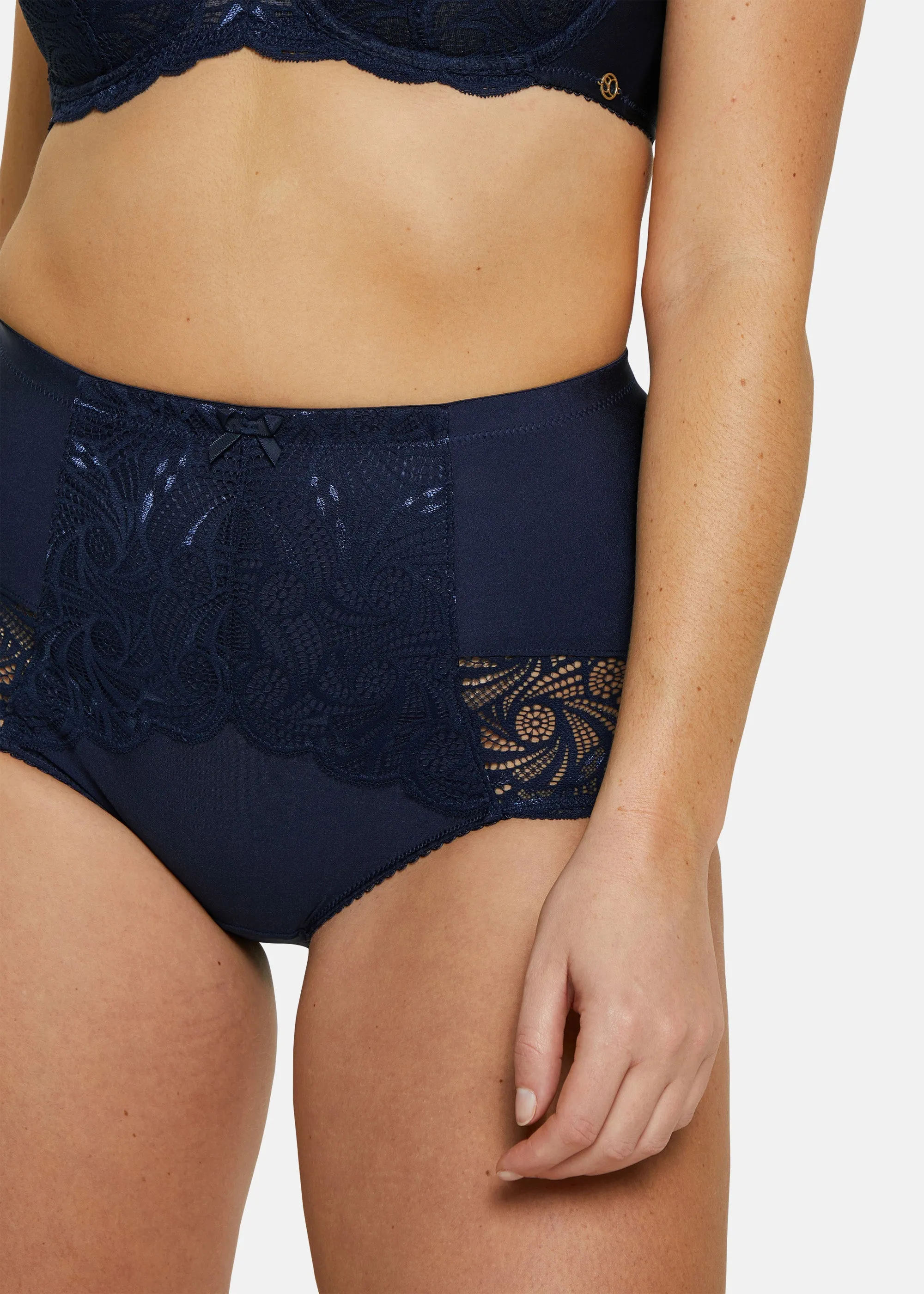 Culotte taille haute Ariane Bleu Marine