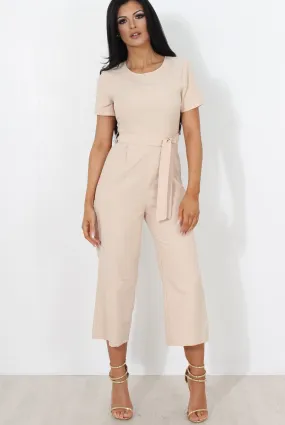 Darcy Beige Culotte Jumpsuit