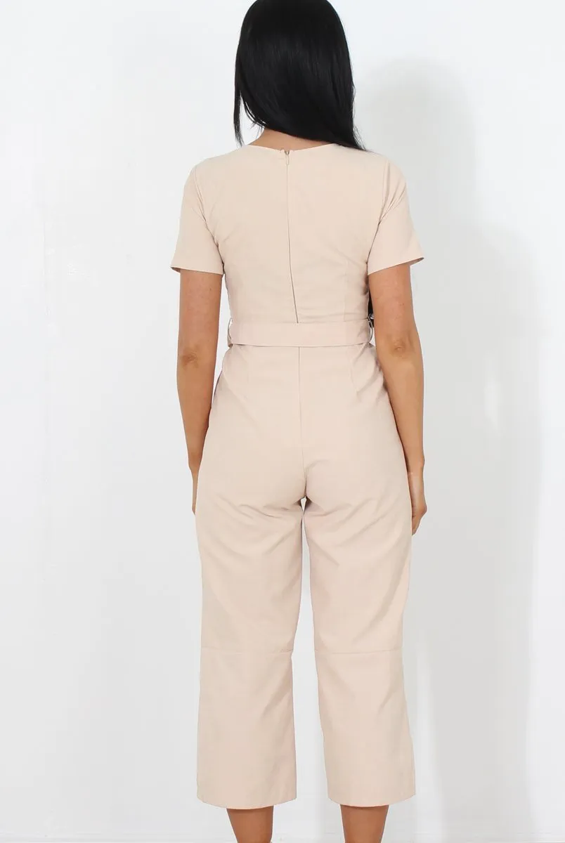 Darcy Beige Culotte Jumpsuit