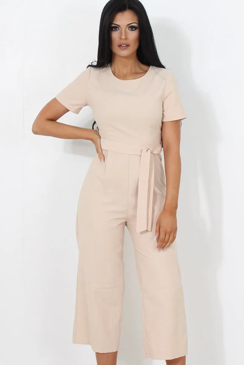 Darcy Beige Culotte Jumpsuit