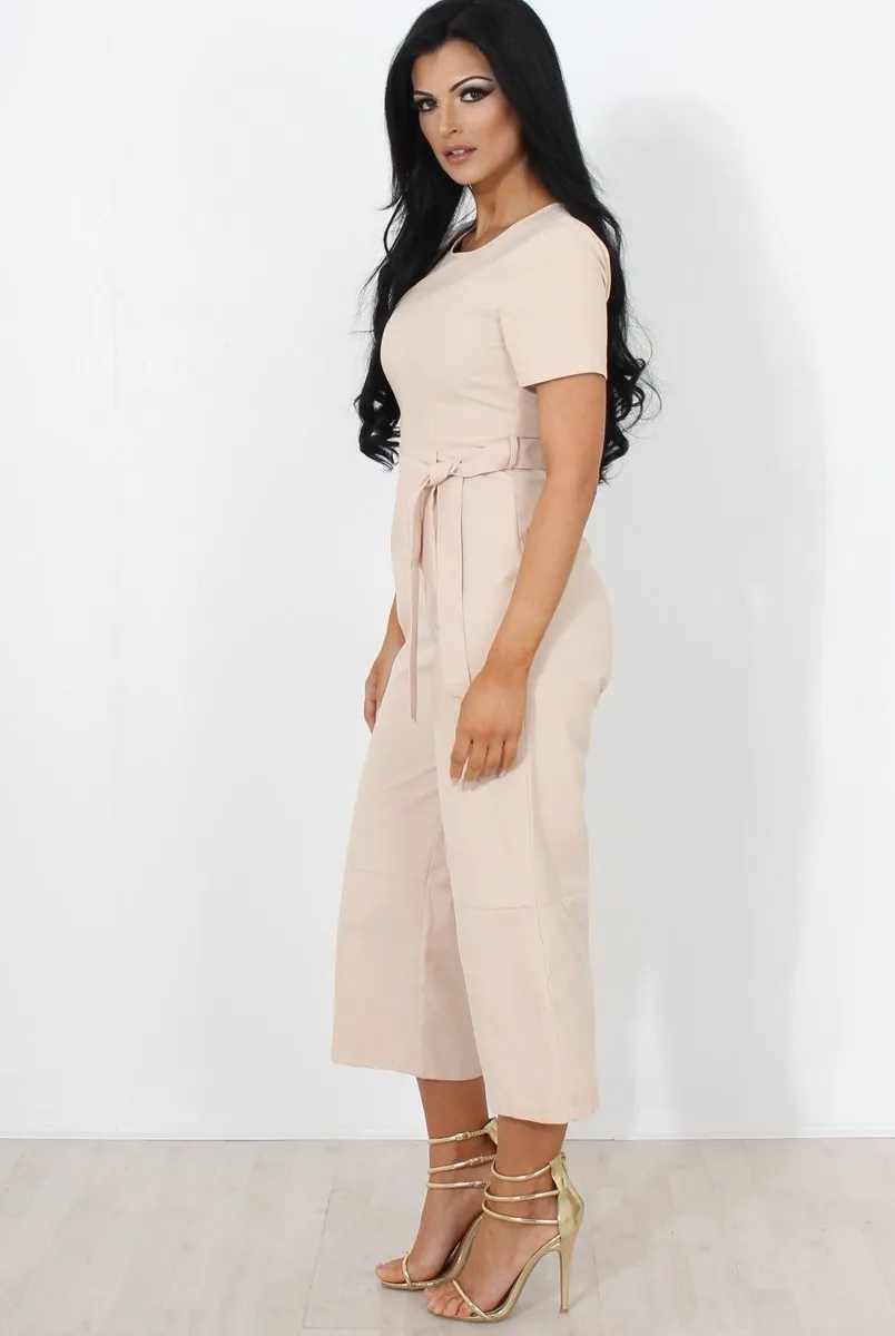 Darcy Beige Culotte Jumpsuit