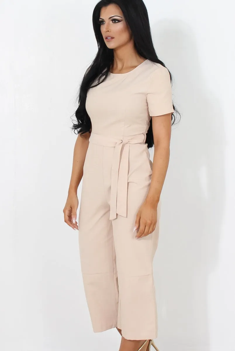 Darcy Beige Culotte Jumpsuit