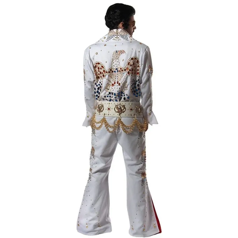 Deluxe King of Rock & Roll Costume with Rhinestones - Hire