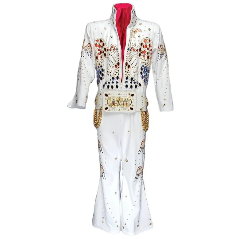 Deluxe King of Rock & Roll Costume with Rhinestones - Hire