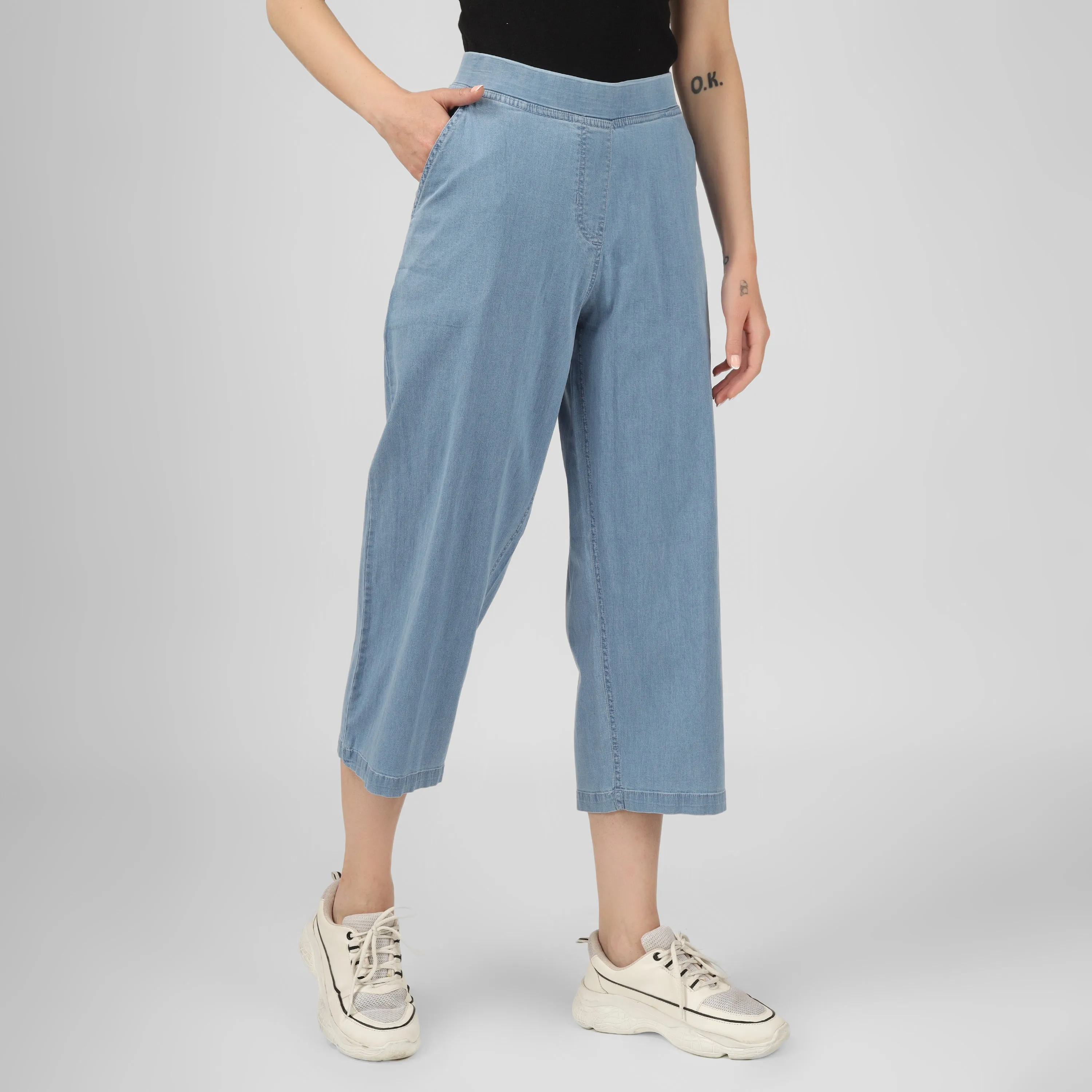 Denim Flare Pants