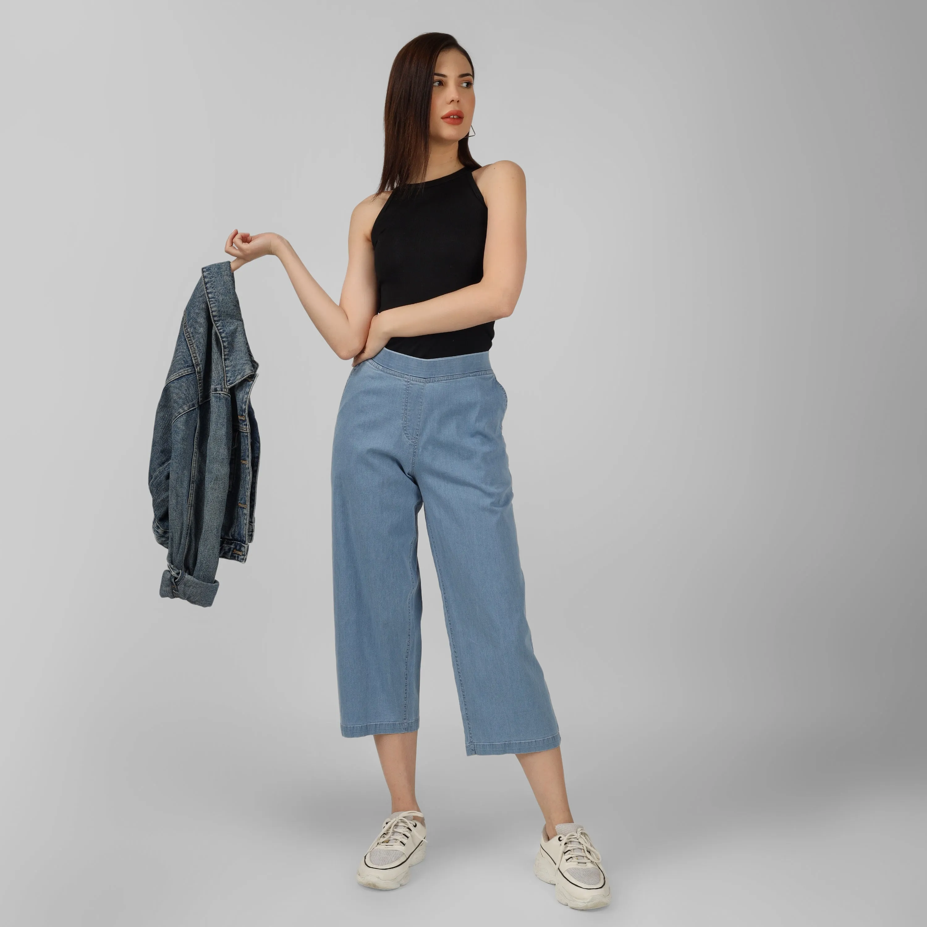 Denim Flare Pants