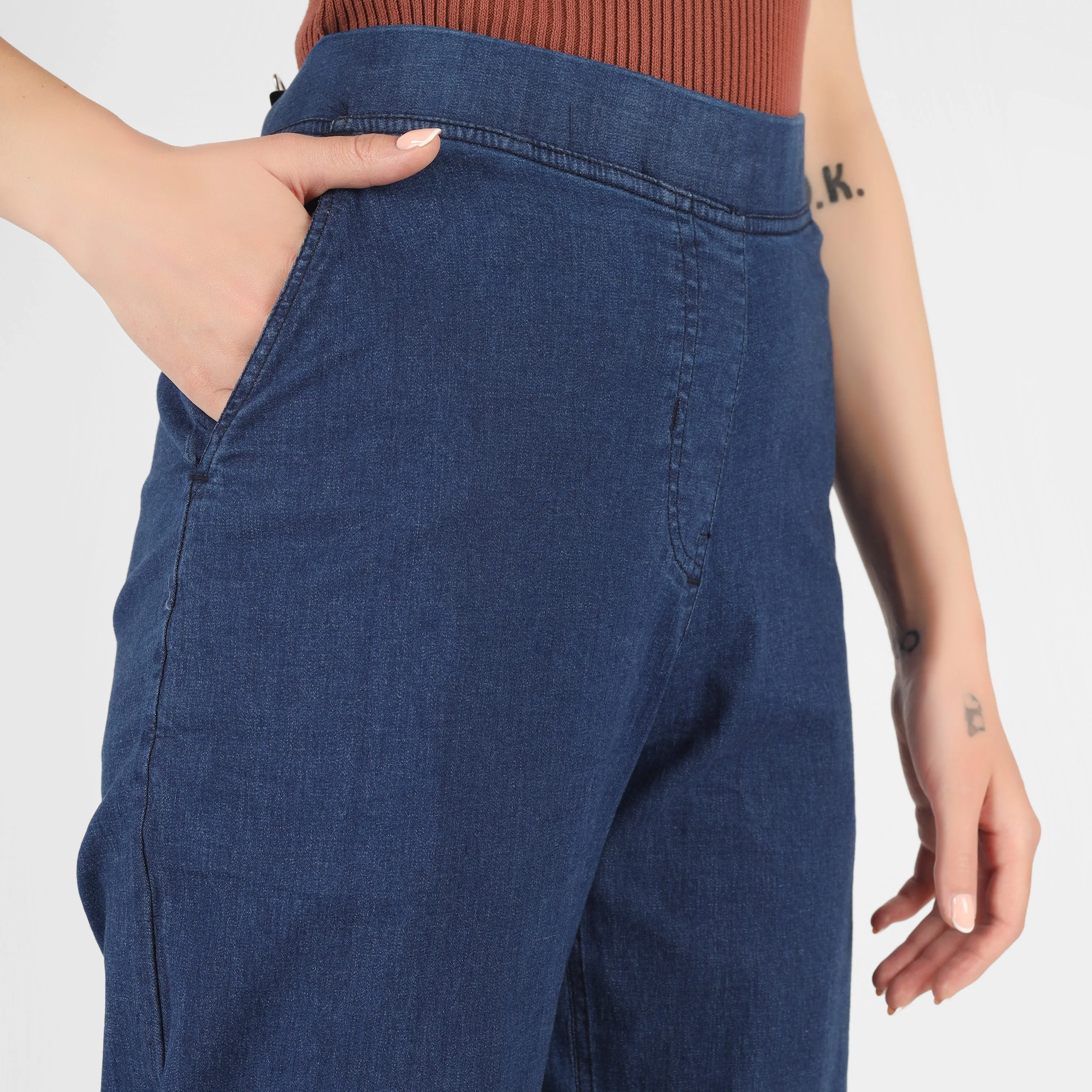 Denim Flare Pants