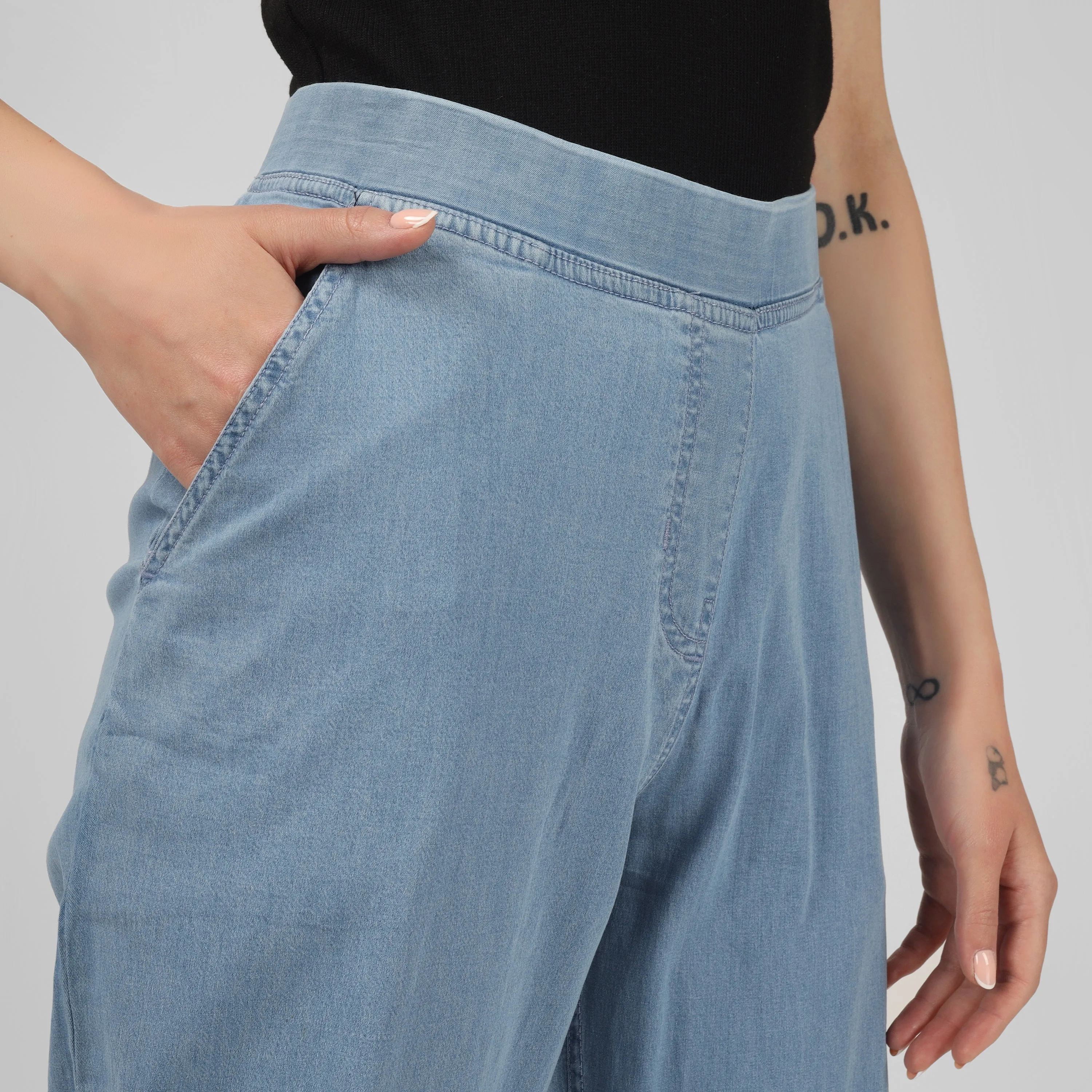 Denim Flare Pants