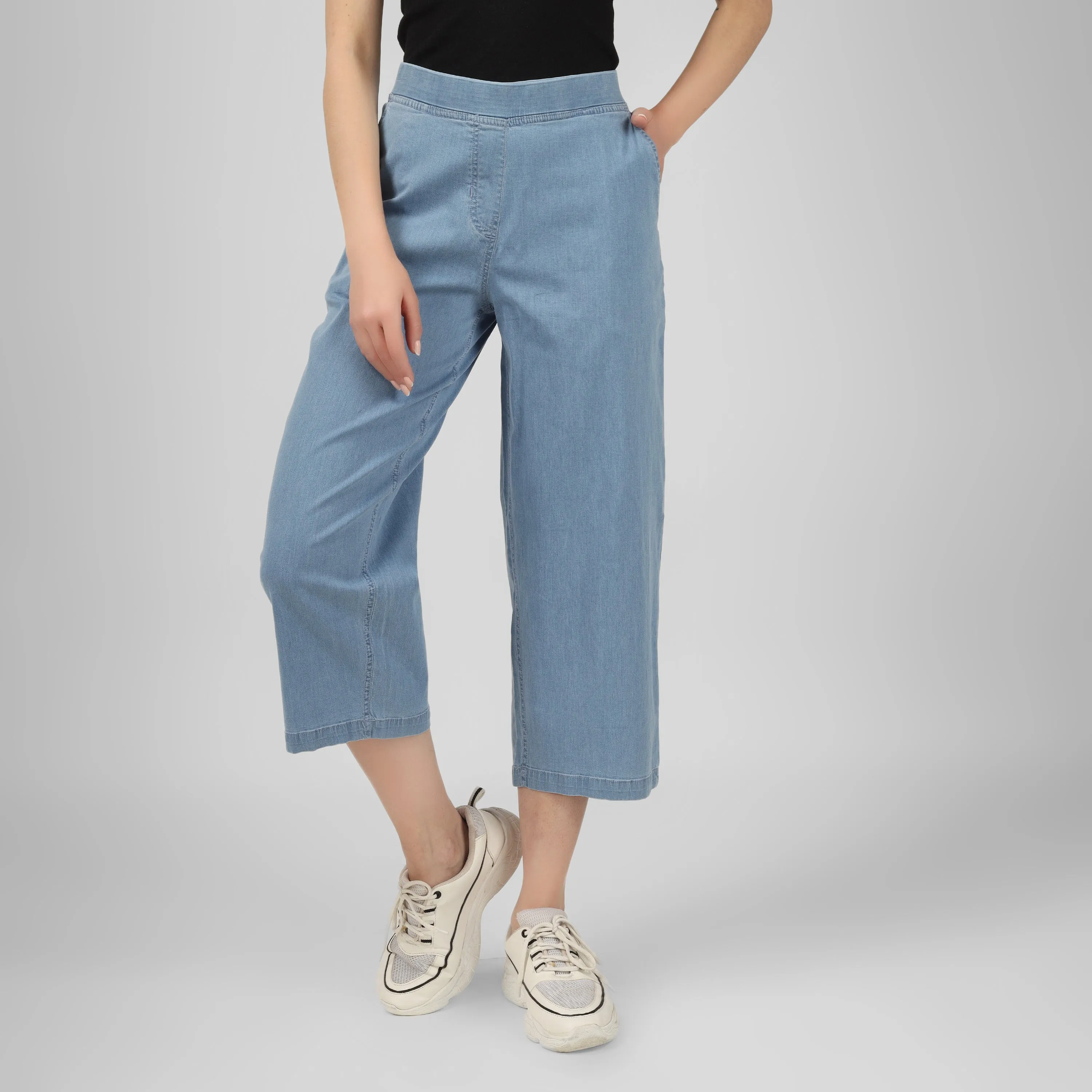 Denim Flare Pants