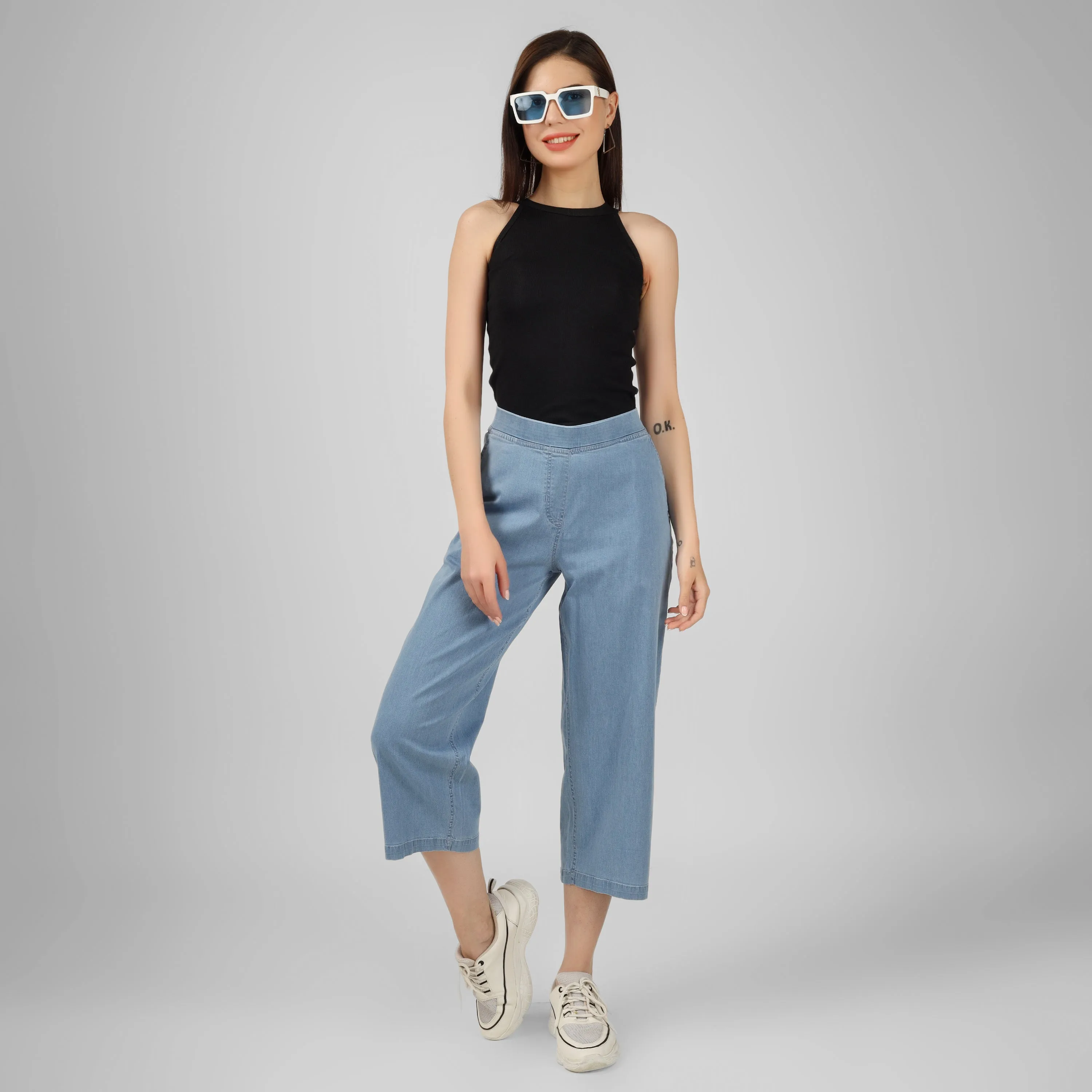 Denim Flare Pants