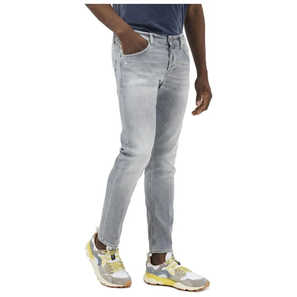 Dondup Elegant Grey Stretch Icon Jeans