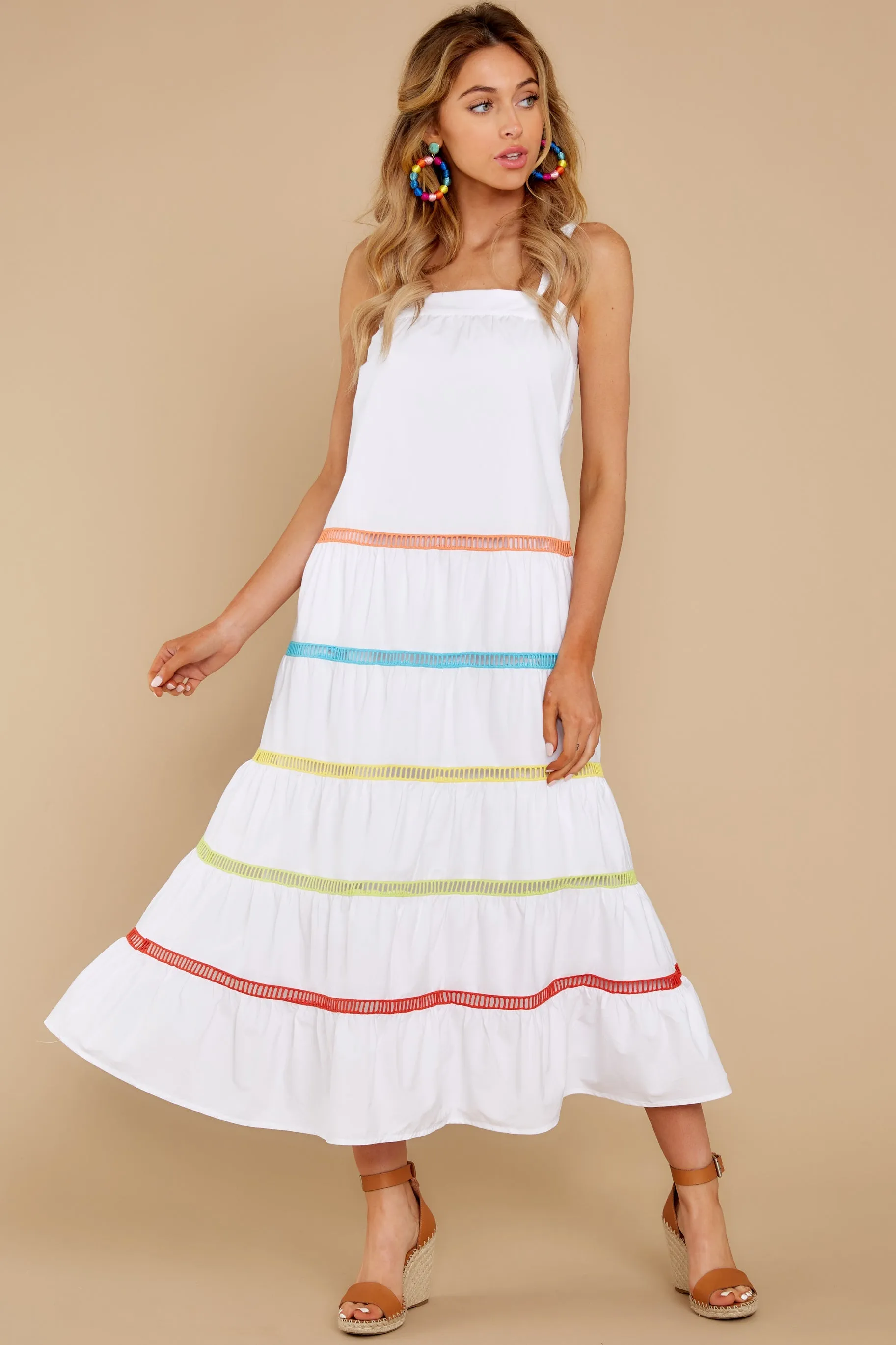 Dream Of Me White Multi Maxi Dress