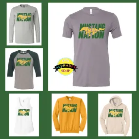 Duello Elementary Mustang Nation Design On Adult and Youth Tees And Sweatshirts