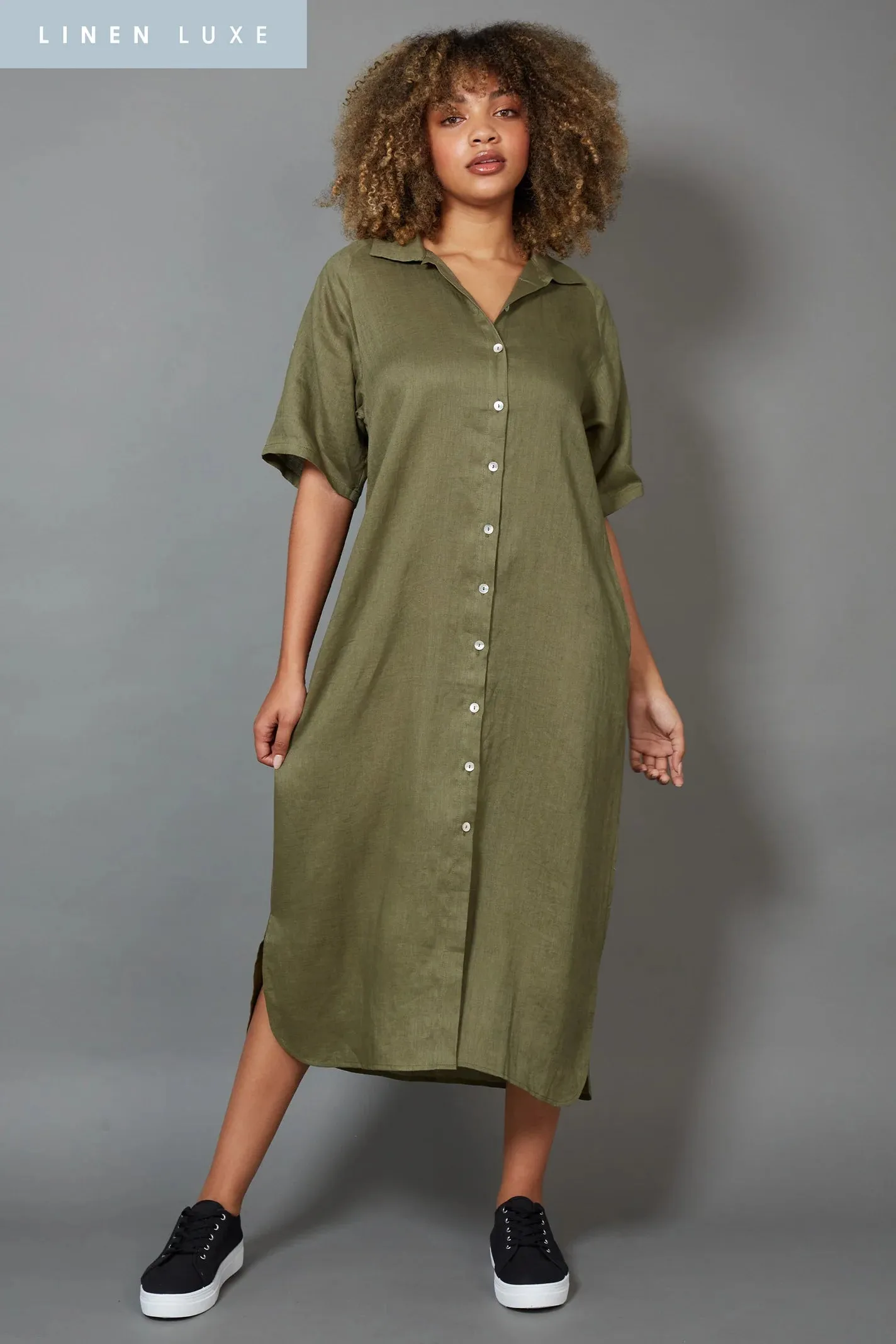 eb&ive - Studio Shirt Dress - Khaki