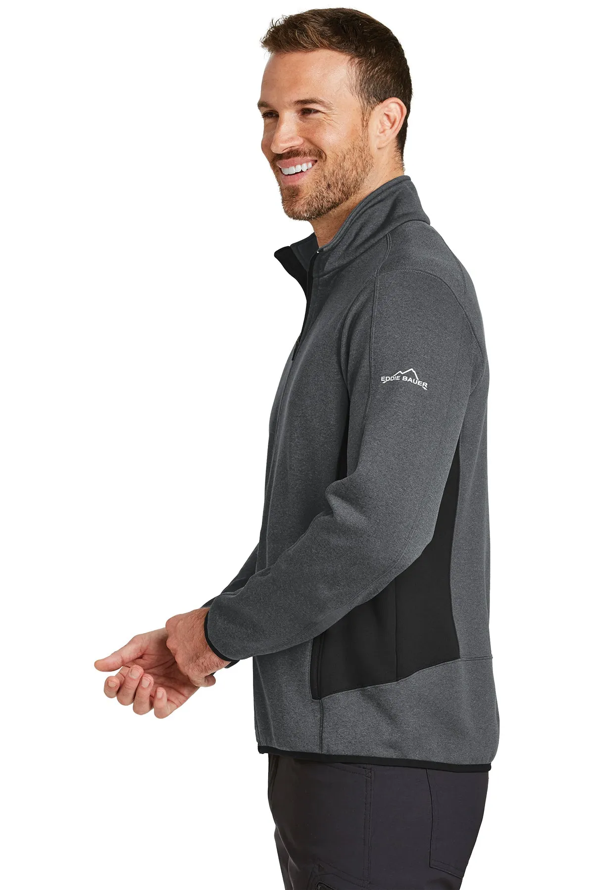 Eddie Bauer Custom Stretch Fleece Jackets, Dark Charcoal Heather