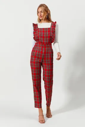 Elvish Plaid Bib Overalls