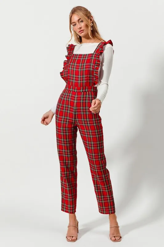 Elvish Plaid Bib Overalls