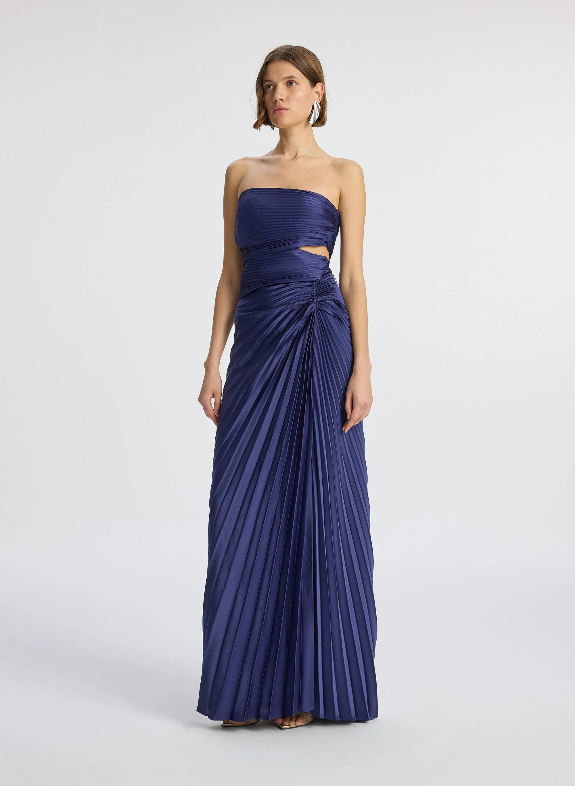 Emerson Satin Pleated Dress