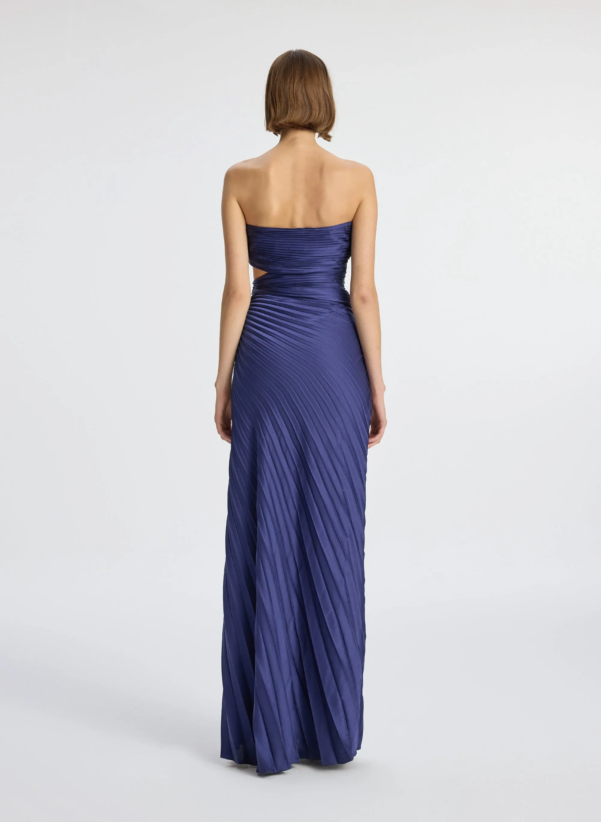 Emerson Satin Pleated Dress