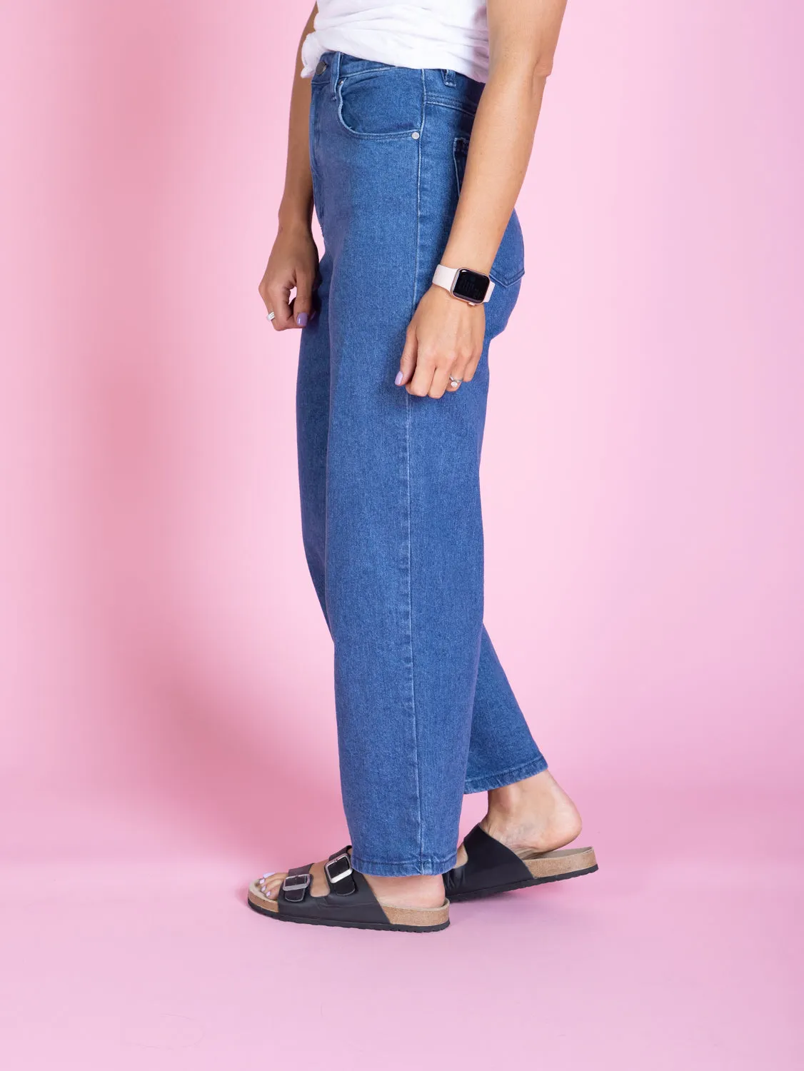 EMMA Wide Leg Jean -Vintage Denim