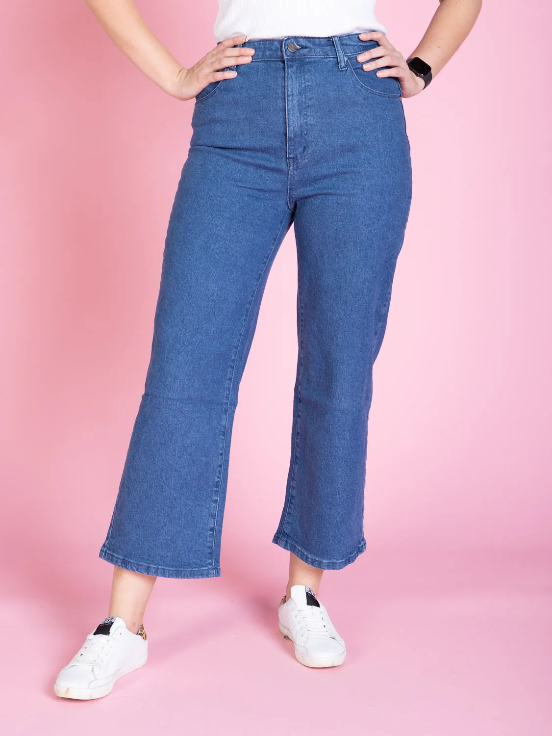 EMMA Wide Leg Jean -Vintage Denim