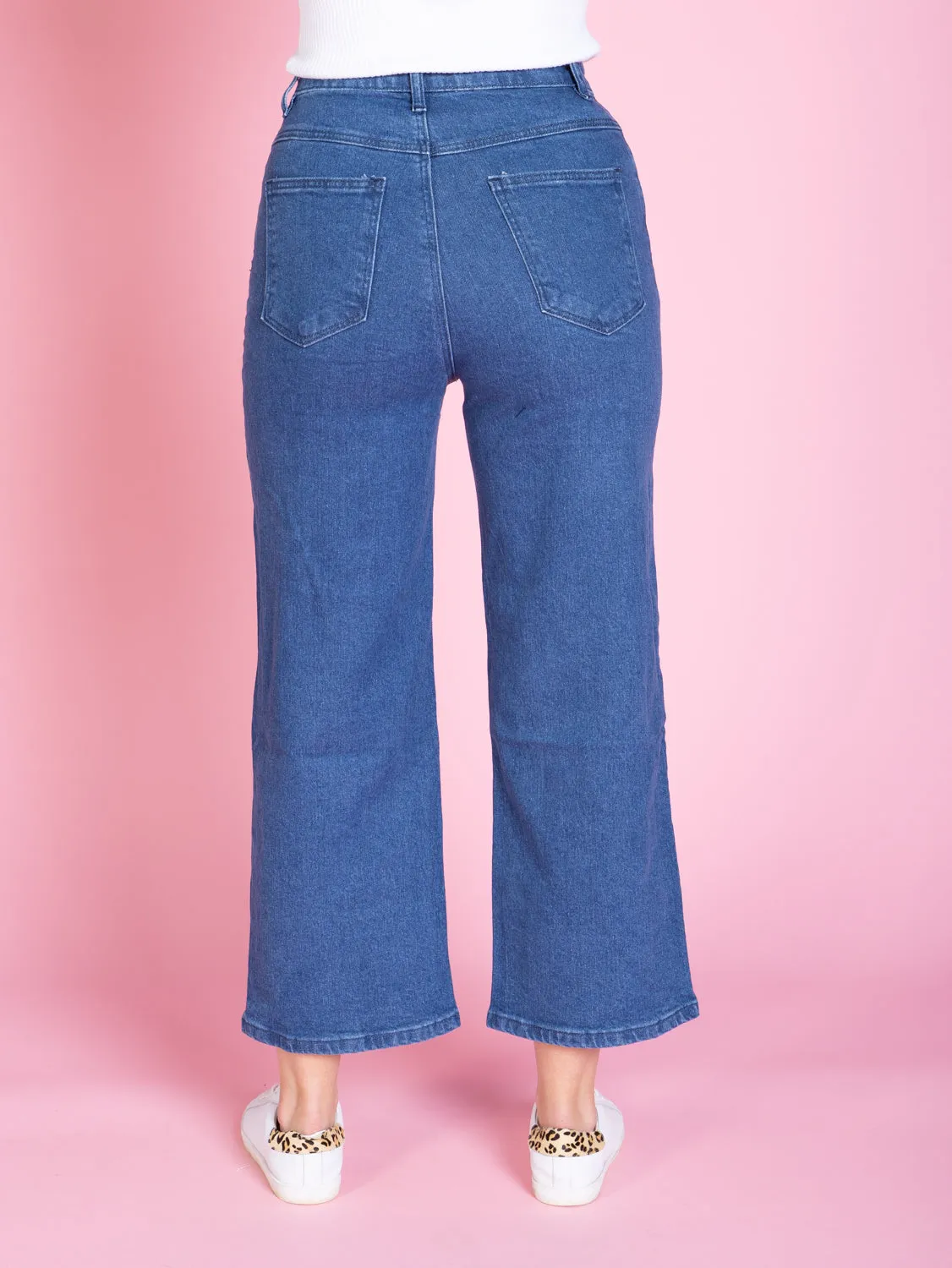 EMMA Wide Leg Jean -Vintage Denim