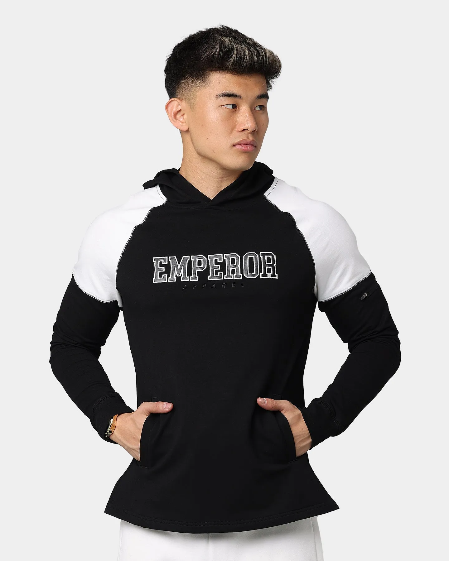 Emperor Apparel Athletic Hoodie Black/Off White