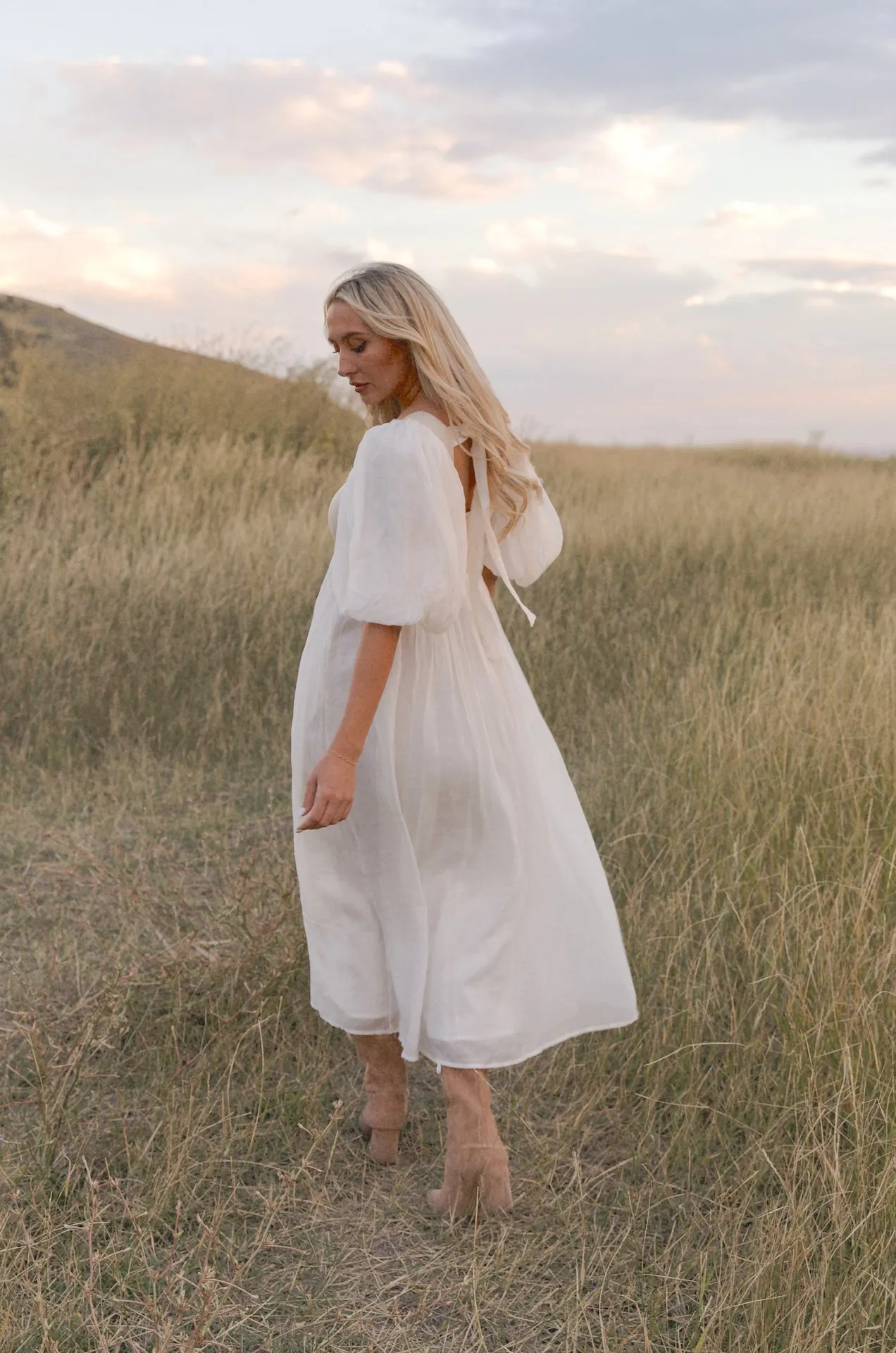 Enchanted Cream Midi Dress