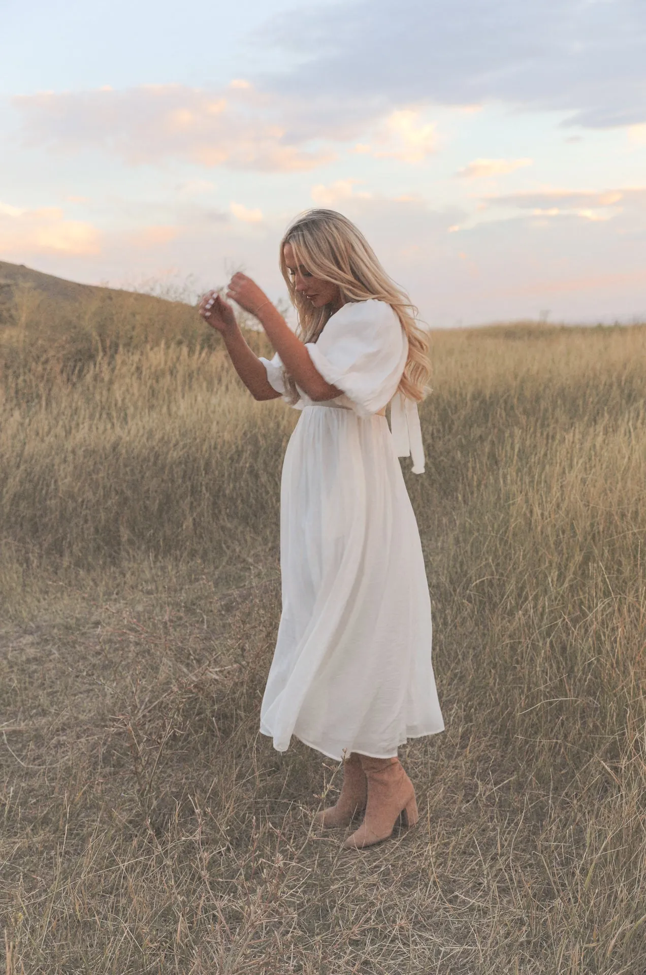 Enchanted Cream Midi Dress