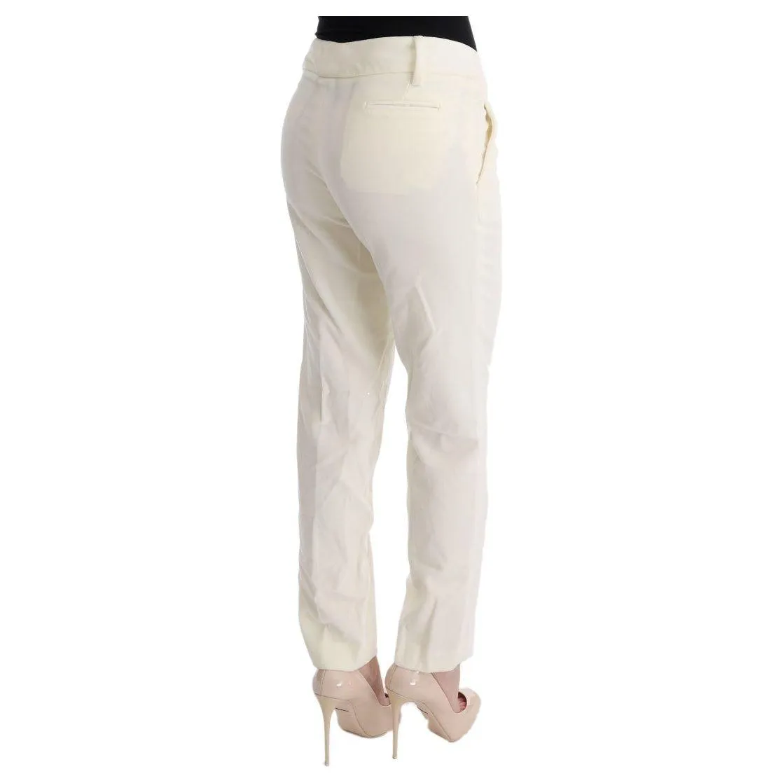 Ermanno Scervino Chic White Regular Fit Pants