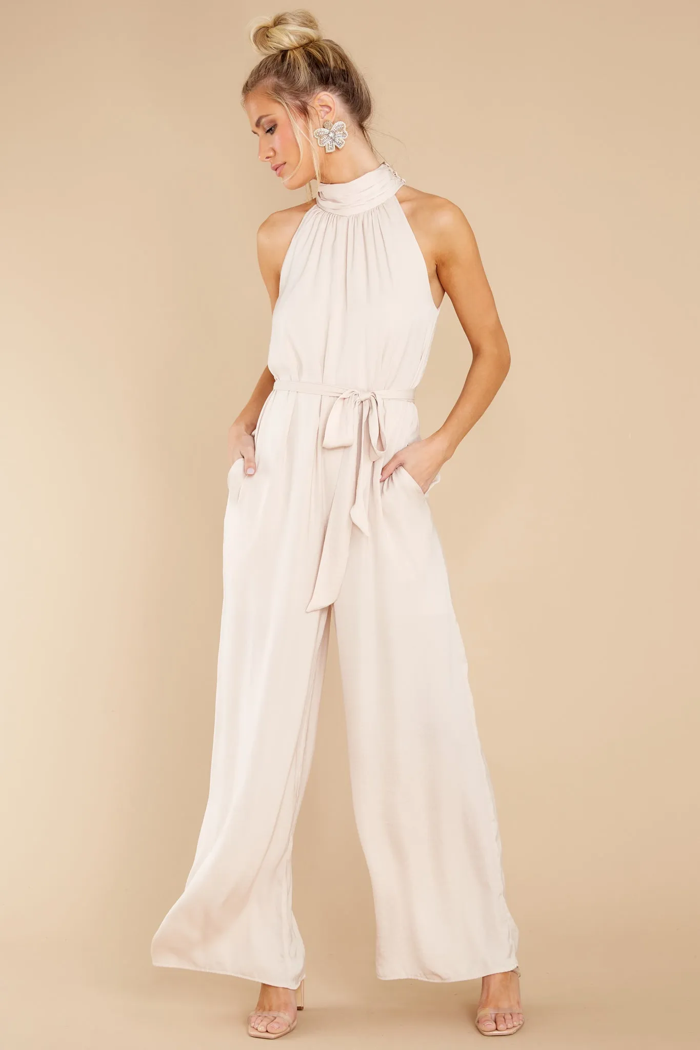 Fancy Fantasies Beige Jumpsuit