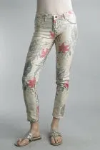 Floral Tempo Paris Reversible Jeans