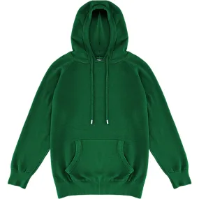 Forest Green Mens Knit Pullover Hoodie Sweater