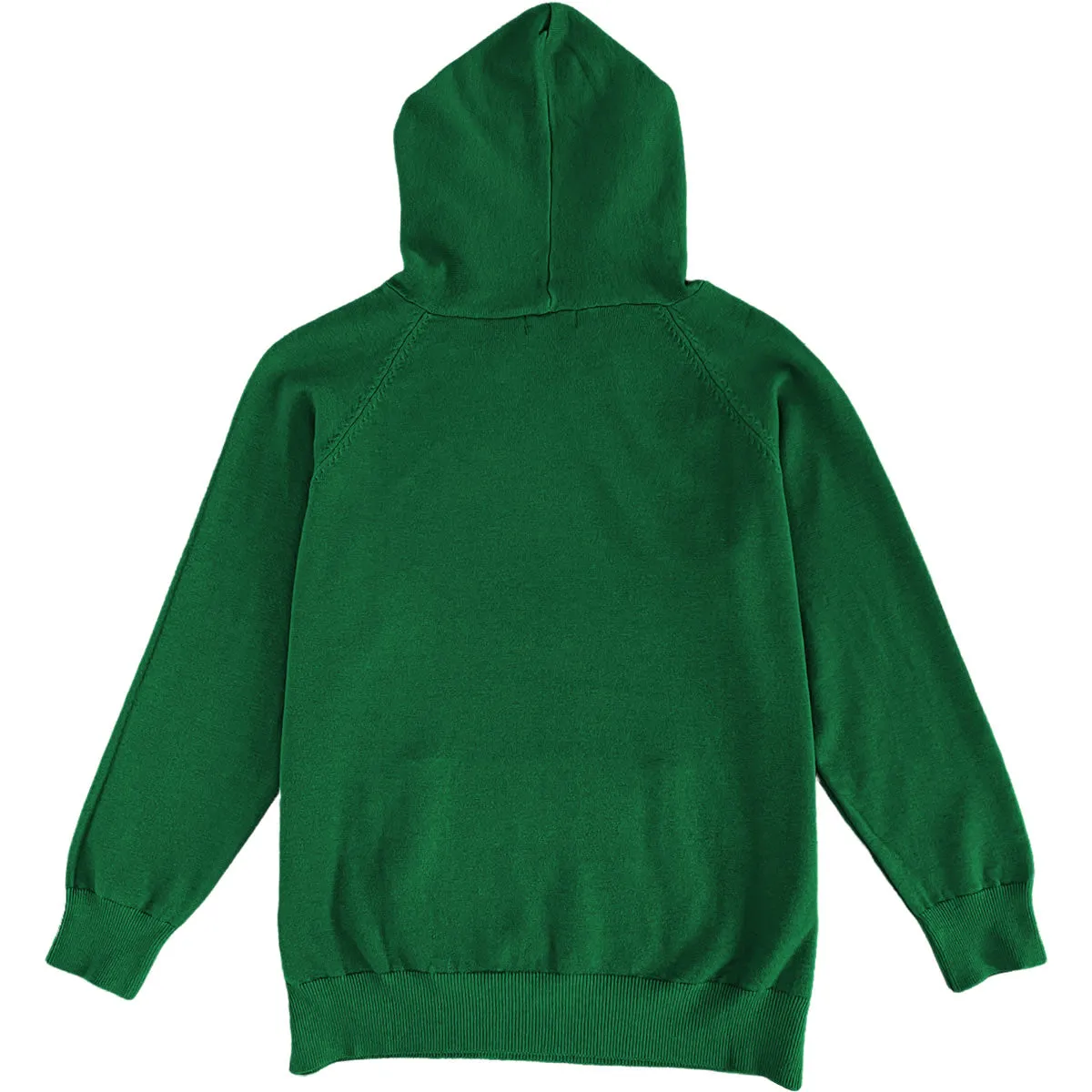 Forest Green Mens Knit Pullover Hoodie Sweater