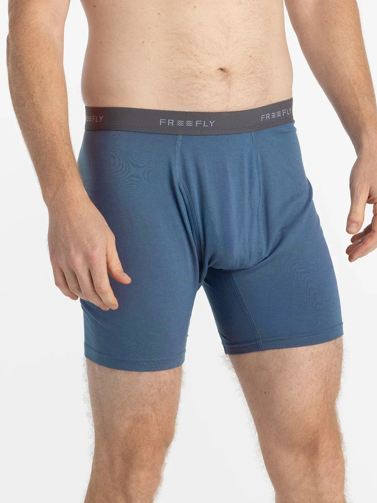 Free Fly M Bamboo Motion Boxer Brief SLATE BLUE