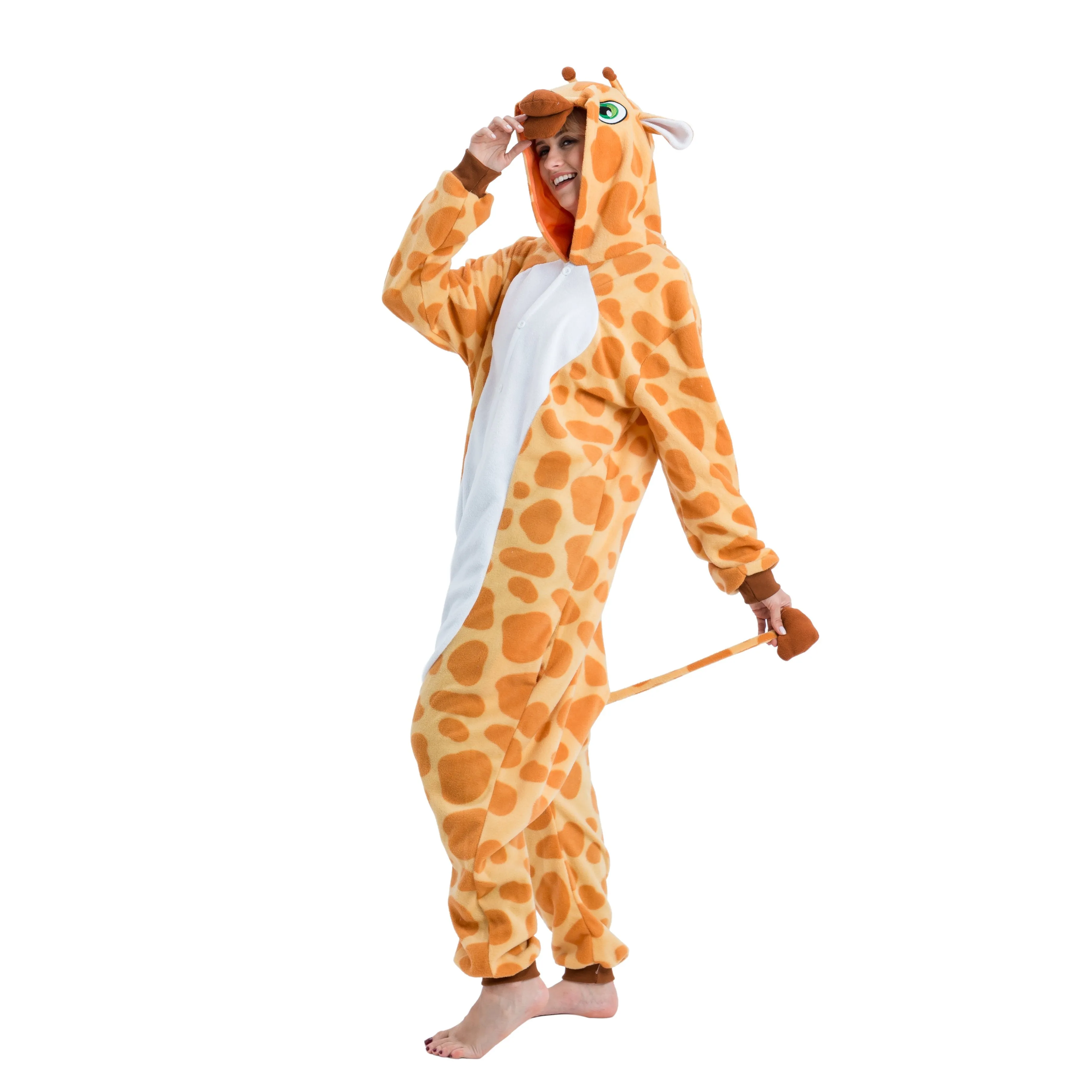 Giraffe Animal jumpsuit Pajama Costume Cosplay- Adult