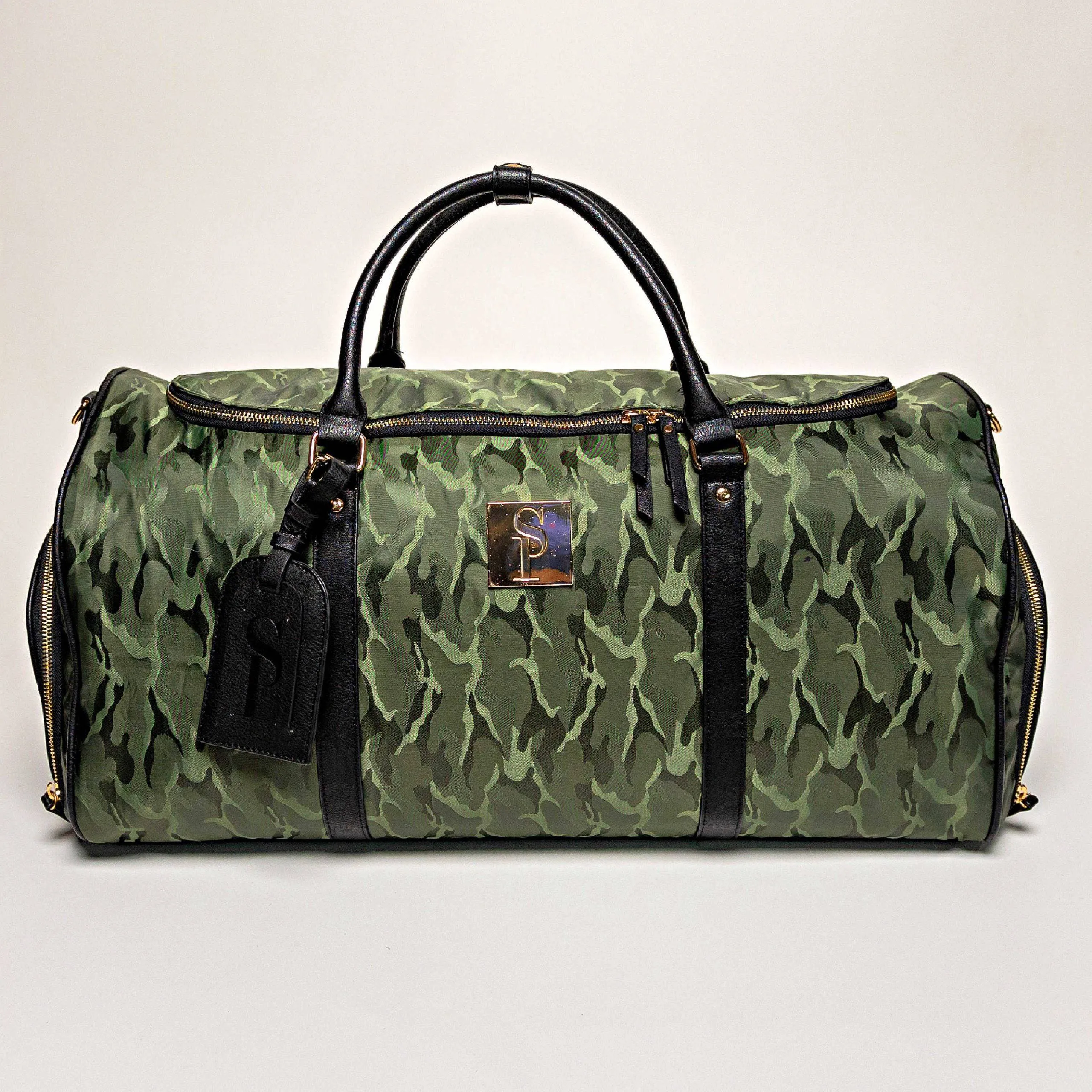 Green Camo Duffle Bag (New Weekender Design)