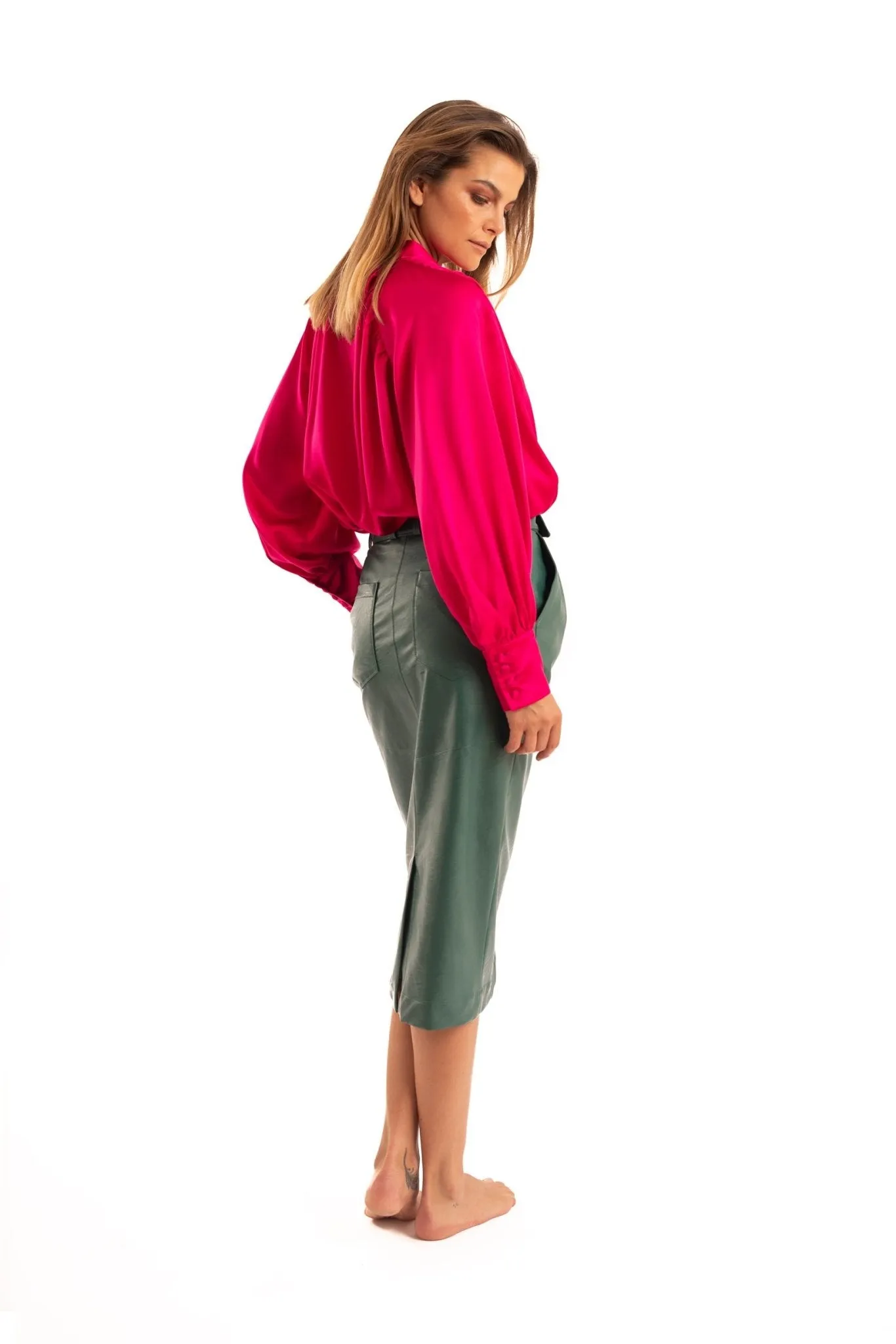 Green Midi Skirt - NOPIN