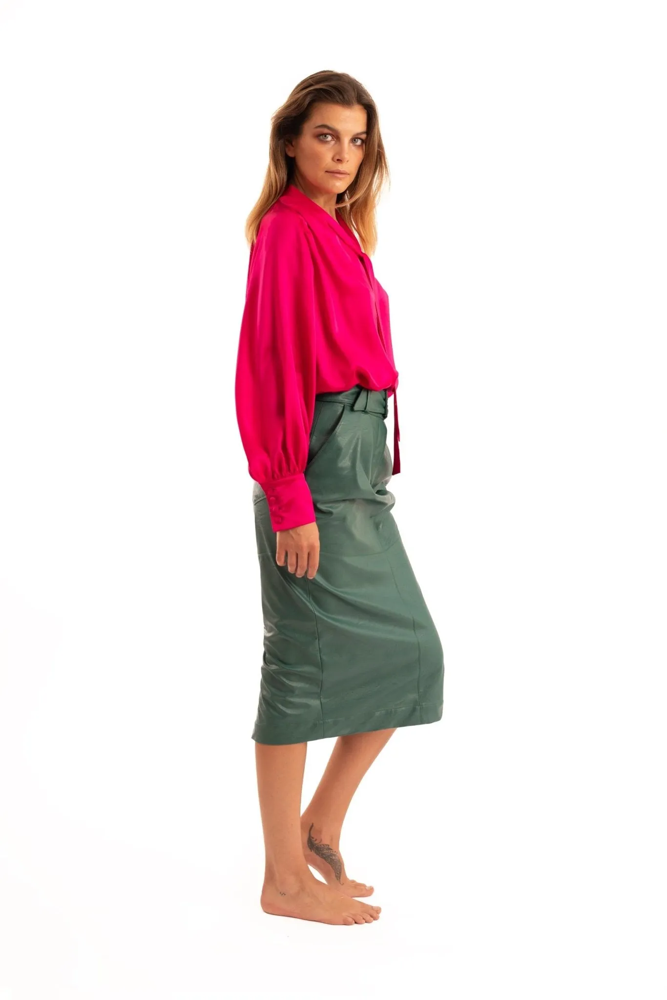 Green Midi Skirt - NOPIN