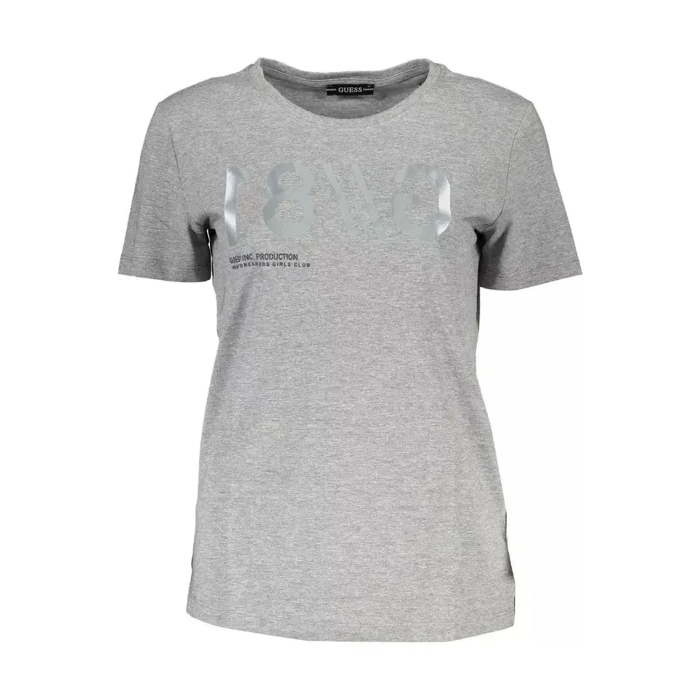 Guess Jeans Gray Cotton Women T-Shirt