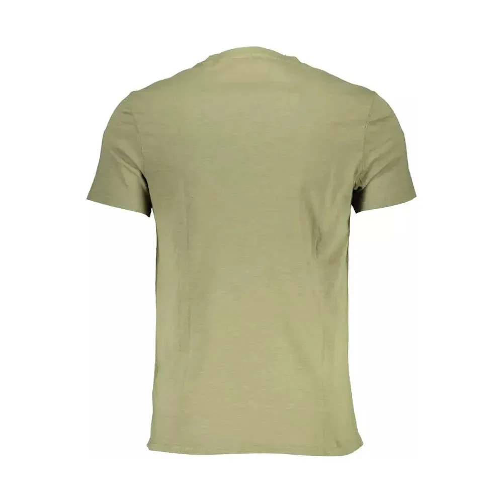 Guess Jeans Green Cotton Men T-Shirt